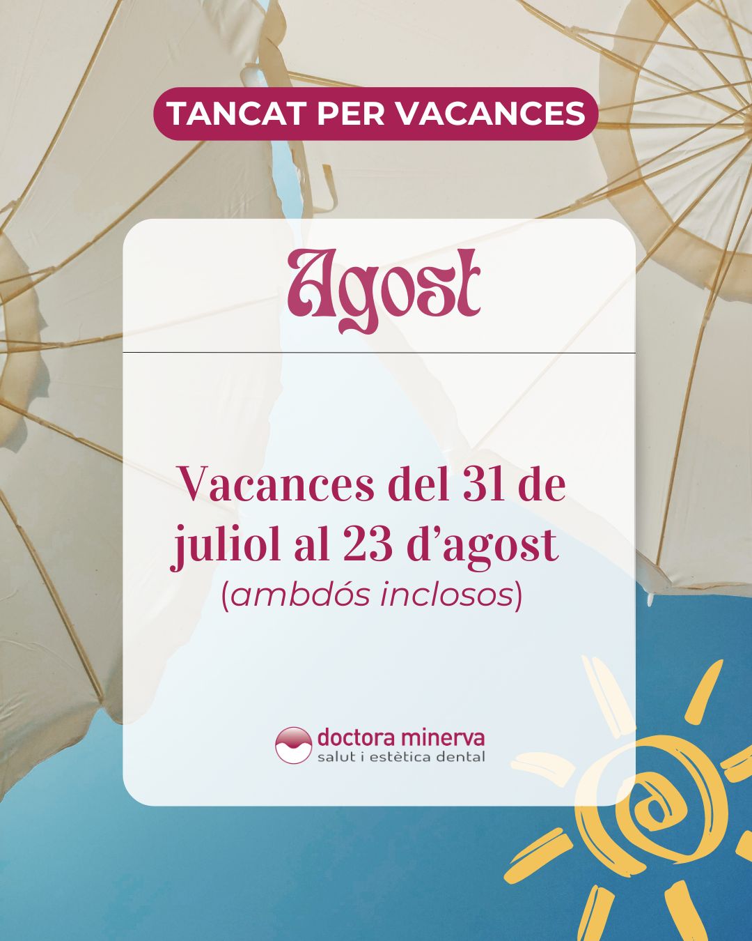 Tancat per vacances